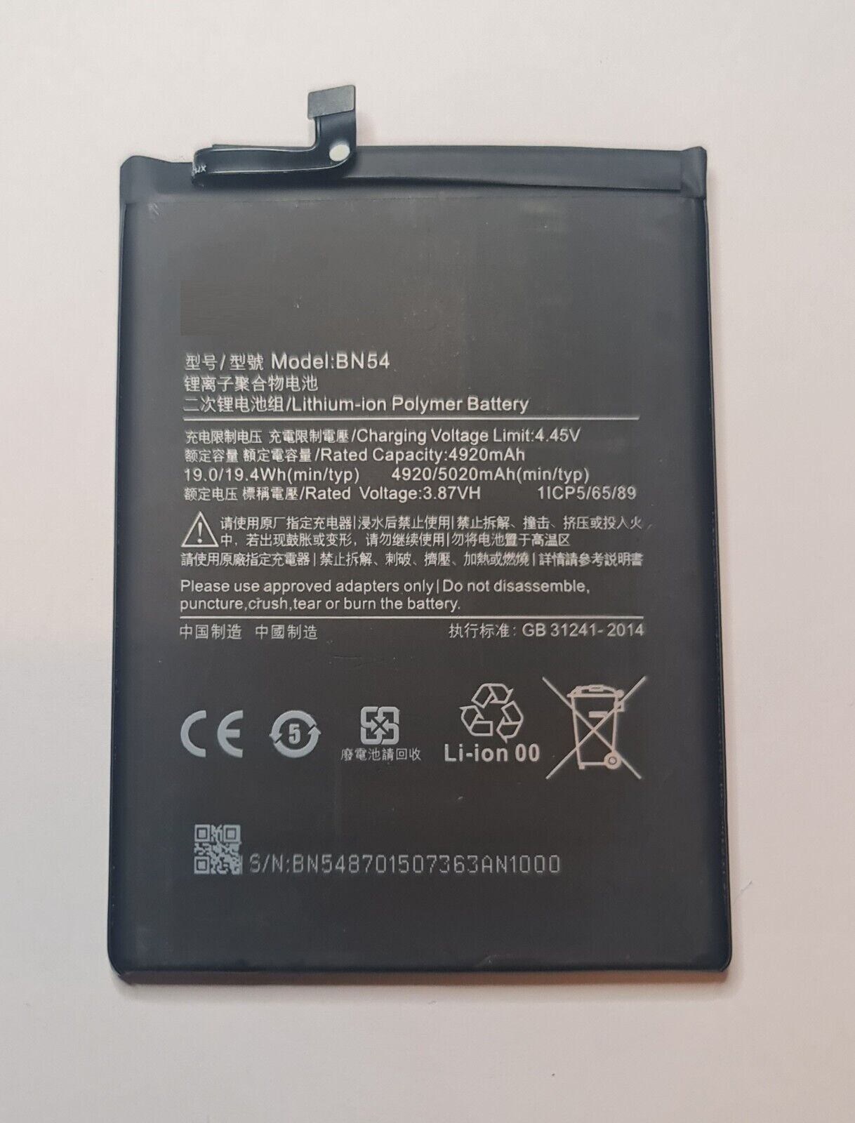 Akku für Xiaomi Redmi Note 9 Batterie NEU BN54 5020mAh Battery 48h_Blitzversand