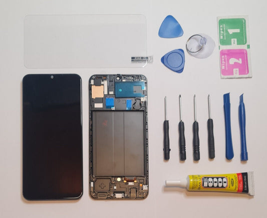 Display Samsung Galaxy A50 A50s A505F A507F OLED Bildschirm LCD mit Fingerprint