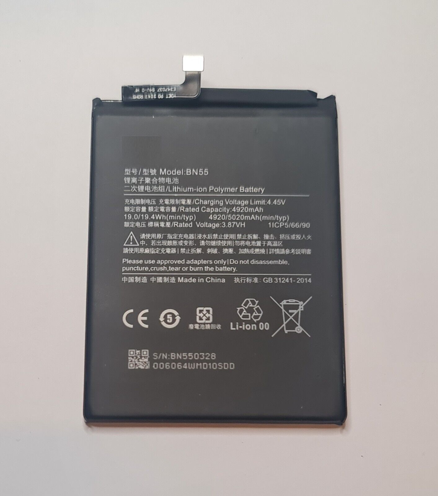 Akku für Xiaomi Redmi Note 9S / 9 Pro Batterie NEU BN55 5020mAh 48h_Blitzversand