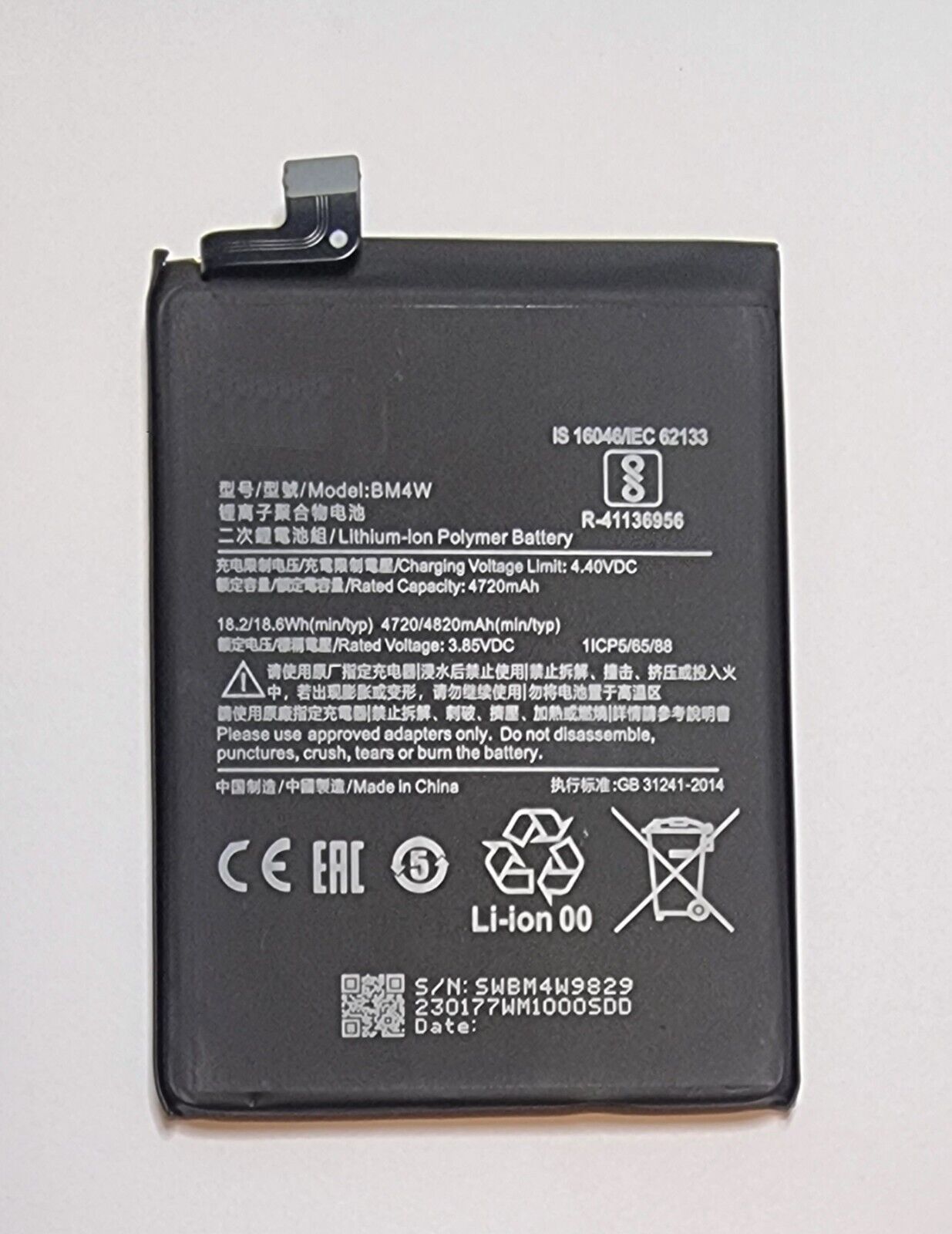 Akku für Xiaomi Mi 10T Lite 5G BM4W Batterie 4720mAh Battery Pack Accu